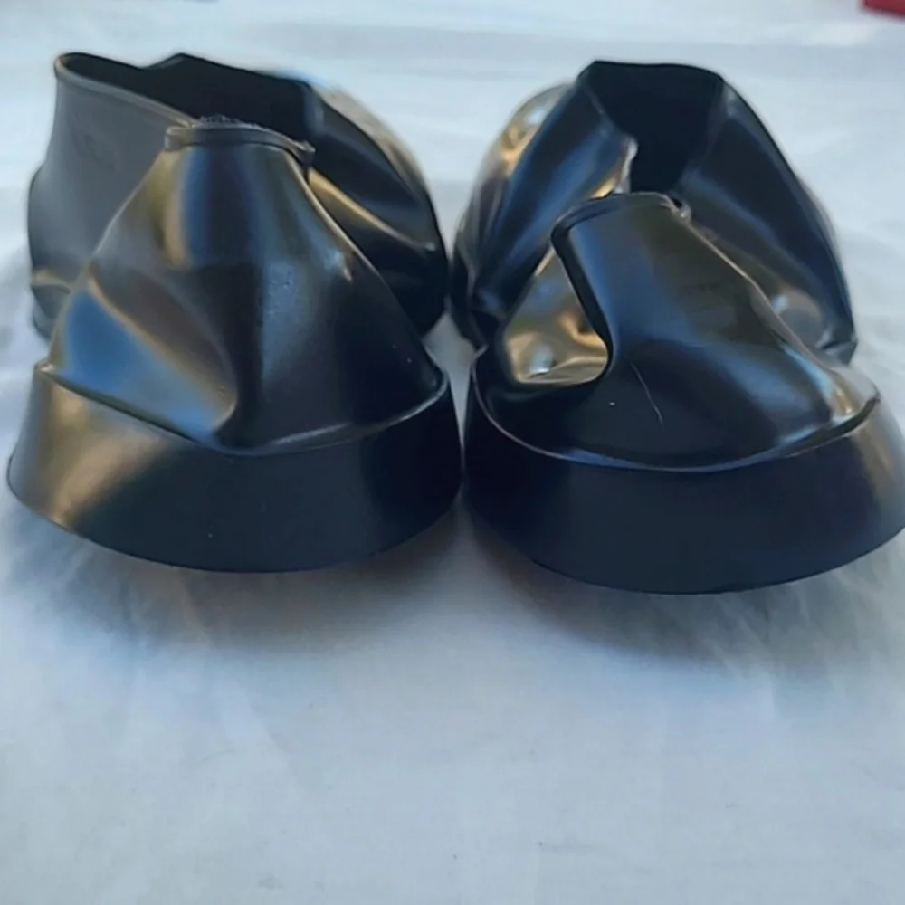 Totes Geometric Rubber Overshoe Loafers Waterproof Non-Slip Shoe Covers NWT